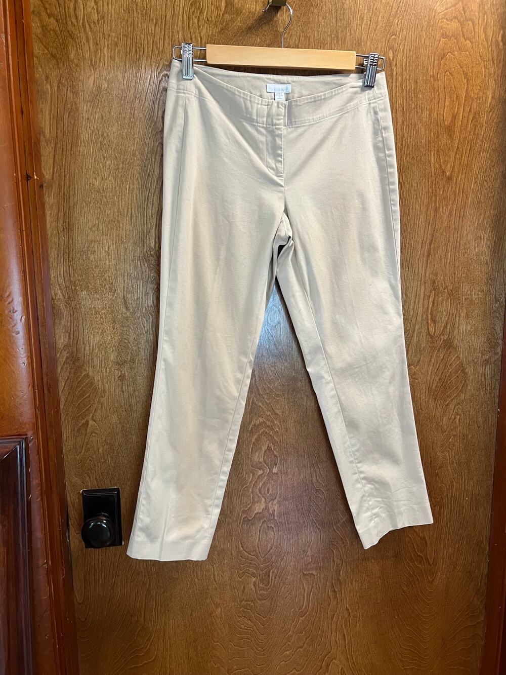 J Jill Khaki Wearever Collection Refined Woven Trousers sze 0 Petite